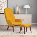 ARDEBO.de - Relaxsessel mit Hocker Senfgelb Samt