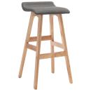 ARDEBO.de - Barhocker Dunkelgrau Stoff