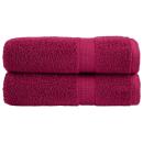 ARDEBO.de - Premium Badetücher SOLUND 2 Stk. Bordeaux 100x150 cm 600 g/m²
