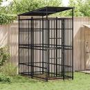 ARDEBO.de - Outdoor-Hundezwinger mit Dach Stahl 1,84 m²