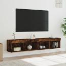 ARDEBO.de - TV-Schränke mit LED-Leuchten 2 Stk. Räuchereiche 80x30x30 cm