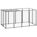 Hundezwinger Schwarz 2,42 m² Stahl