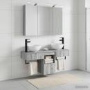 Badezimmerschrank-Set 4 stk. Grau Sonoma Holzwerkstoff