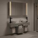Badezimmerschrank-Set 4 stk. Betongrau Holzwerkstoff