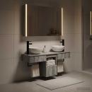 Badezimmerschrank-Set 4 stk. Grau Sonoma Holzwerkstoff