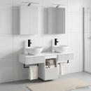 Badezimmerschrank-Set 5 stk. Weiß Holzwerkstoff