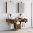 Badezimmerschrank-Set 5 stk. Altholz Holzwerkstoff