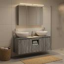 Badezimmerschrank-Set 4 stk. Grau Sonoma Holzwerkstoff