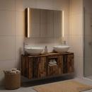 Badezimmerschrank-Set 4 stk. Altholz Holzwerkstoff
