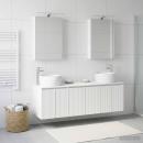 Badezimmerschrank-Set 5 stk. Weiß Holzwerkstoff