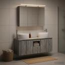 Badezimmerschrank-Set 4 stk. Grau Sonoma Holzwerkstoff