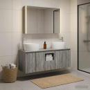 Badezimmerschrank-Set 4 stk. Grau Sonoma Holzwerkstoff