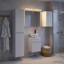 Badezimmerschrank-Set 5 stk. Weiß Holzwerkstoff