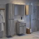 Badezimmerschrank-Set 5 stk. Grau Sonoma Holzwerkstoff