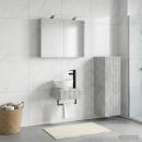 Badezimmerschrank-Set 4 stk. Betongrau Holzwerkstoff