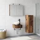 Badezimmerschrank-Set 4 stk. Altholz Holzwerkstoff