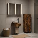 Badezimmerschrank-Set 4 stk. Geräucherte Eiche Holzwerkstoff