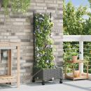 Garten Blumenkübel mit Bewässerung und Rädern Hellgrau PP