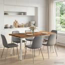 Live Edge Esstisch 160 x 70 x 75 cm Massivholz Akazie Natur