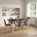 Quadratischer Esstisch 160 x 70 x 75 cm Massivholz Akazie