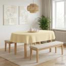Tischdecke Oval Cremeweiß 95 x 220 cm Polyester