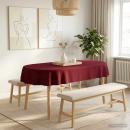 Tischdecke Oval Weinrot 160 x 220 cm Polyester