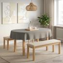 Tischdecke Oval Hellgrau 130 x 180 cm