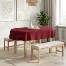 Tischdecke 5 stk. Oval Weinrot 160 x 220 cm