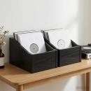 LP Plattenbox 2 stk. Schwarz Eichen-Optik 18 x 32 x 18 cm