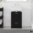 Badezimmerschrank Schwarz Eichen-Optik 40 x 37 x 59 cm