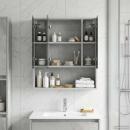 Badezimmerspiegelschrank Betongrau 60 x 14,5 x 70 cm