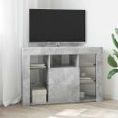 Eck-LED-TV-Schrank 100x40x68cm Beton Grau Holzwerkstoff