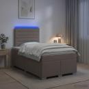 Boxspringbett mit Matratze Taupe 120 x 200 cm Stoff