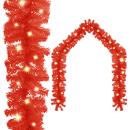 ARDEBO.de - Weihnachtsgirlande mit LED 10 m Rot