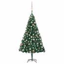 K?nstlicher Weihnachtsbaum mit Beleuchtung & Kugeln Gr?n 180 cm