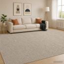 ARDEBO.de - Teppich Beige 300 x 400 cm 100% Polyester 3 mm Waschbar