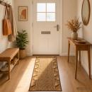 ARDEBO.de - Teppichläufer FLORNES Gewebt Ocker 67 x 150 cm PP 7 mm