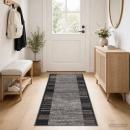 ARDEBO.de - Teppichläufer FLORNES Gewebt Grau 67 x 150 cm PP 7 mm