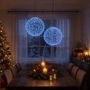 ARDEBO.de - Weihnachts-Finial-Licht 2 stk. 1900 LEDs Blau Ø 60 x 63 cm