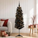 ARDEBO.de - Künstlicher schmaler Weihnachtsbaum mit Weihnachtskugel 150 cm