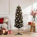 ARDEBO.de - Künstlicher schmaler Weihnachtsbaum mit Weihnachtskugel 150 cm