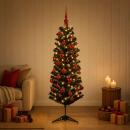 ARDEBO.de - Künstlicher schmaler Weihnachtsbaum mit Weihnachtskugel 150 cm