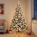 ARDEBO.de - Künstlicher klappbarer Weihnachtsbaum 120 cm 150 LEDs