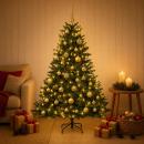 ARDEBO.de - Künstlicher Weihnachtsbaum mit Weihnachtskugel 120 cm 150 LEDs