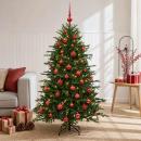 ARDEBO.de - Künstlicher Weihnachtsbaum mit Weihnachtskugel 150 cm 150 LEDs