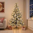 ARDEBO.de - Künstlicher klappbarer Weihnachtsbaum 150 cm 150 LEDs