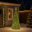 ARDEBO.de - LED-Lametta-Weihnachtsbaum mit Ständer EKENAS 180 cm 220 LEDs