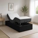 ARDEBO.de - Elektrisch verstellbares Bettgestell Schwarz 200 x 80 x 33,5 cm