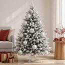 ARDEBO.de - Weihnachtskugel-Set XXL 3 stk. Silber Ø 25 cm Kunststoff