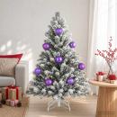ARDEBO.de - Weihnachtskugel-Set XXL 3 stk. Lila Ø 25 cm Kunststoff